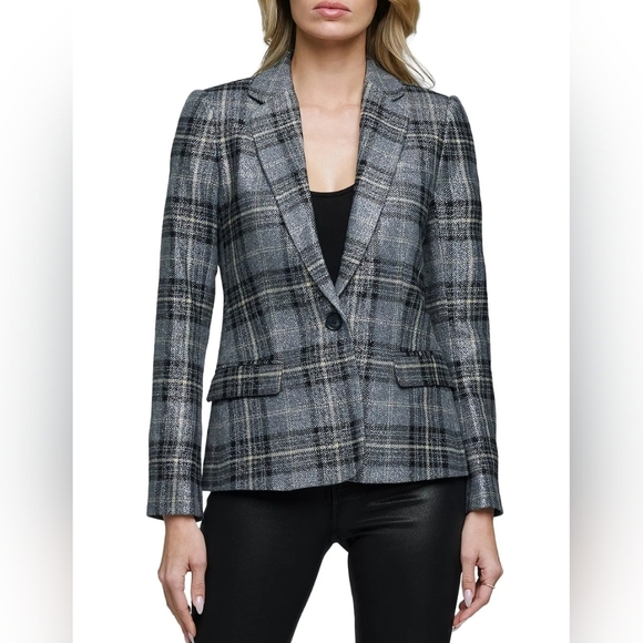 L'Agence Tweed Pattern Blazer SZ 12 - Picture 1 of 7